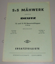 Ersatzteilliste S & S Mähwerk