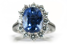 Damen Ring Saphir 5,2 Karat +