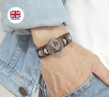 Herren Charm Poker Karte Mehrschichtig Leder Seil Manschette Armband Armband