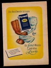 3w7281/ Alte Reklame von 1949 – PERWOLL – Zum Saubermachen – Henkelsachen