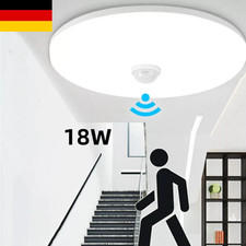 LED Deckenleuchte mit Bewegungsmelder Deckenlampe Sensor Küche Bad Flur Lampe DE