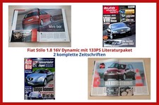 Fiat Stilo 1.8 16V Dynamic mit 133PS Literaturpaket - 2 komplette Zeitschriften