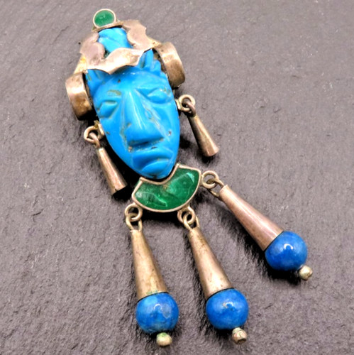 Vintage anhänger azteken - vintage,