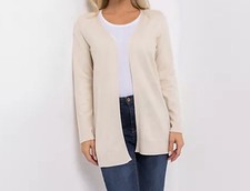 VIA MILANO Longcardigan Rippstrick offene Front figurumspielend  gr.42  ot