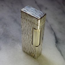 Vintage Dunhill Rolla Gasfeuerzeug Silber D Mark funktionstüchtig