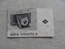 AGFA ISOLETTE II - Gebrauchsanweisung - Camera Werk AG. München - D2
