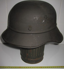 100%Orig.  2WK LUFTWAFFE Luftschutz MODELL GLADIATOR Stahlhelm STEMPEL RL2-38728