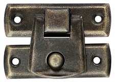 10x Schnappschloß Schatullen Schatullenverschluss Etui-Verschluss Alt Messing