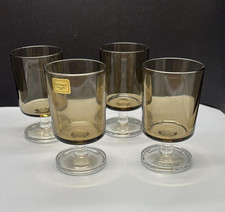 Luminarc France 4 Likörgläser Sherrygläser Süßwein Rauchglas Arcoroc Vintage