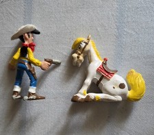 Lucky Luke und Pferd Jolly Figur Sammelfigur Morris Dargaud Cowboy mit Pferd