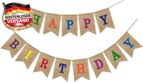 Happy birthday girlande banner - happy,