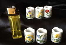 6 Funny Design Porzellan Blumen Dekor Mini Leuchter Leuchter Kerzenständer