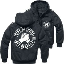 Winter Feldjacke mit Kapuze Give Respect to get Respect MC Biker Support Ultras