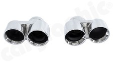 CARGRAPHIC Sport-Endrohre 89mm Hochglanz poliert für Porsche 997.1 Turbo 3,6l