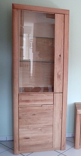 Massivholz vitrinenschrank - massivholz,