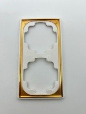 Gira Trias Forum 2-fach Rahmen Reinweiß Weiß mit Goldkante n