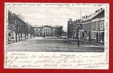 Alte AK S/W Wriezen Bahnhof