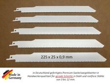 5 x Säbelsägeblatt aus Bi-Metall für gerader Schnitt in Stahl rostfreie Stähle