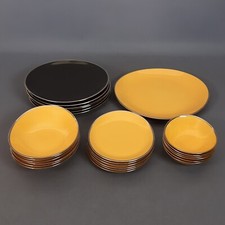 Set Geschirr Porzellan Oval