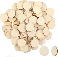 100 stück holzplättchen rund - 100,
