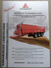 ANNABURGER HTS 29.17 SchubMax Abschiebewagen Prospekt Traktor Bulldog Schlepper