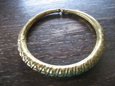 starker Boho Ethno Halsreif Collier Torque Afrika Messing gold Handarbeit Unikat