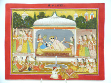 Mughal Rajasthan Kamasutra Gouache Miniatur Malerei Indien Erotische Kunst