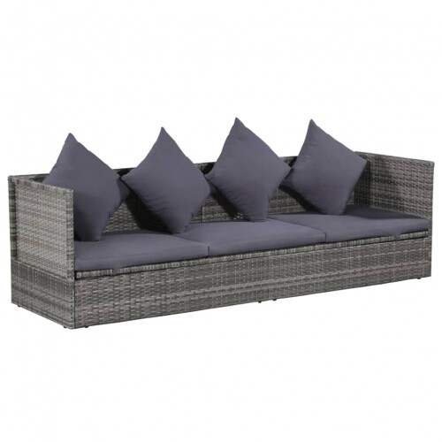Gartenbett grau 200 - grau, cm