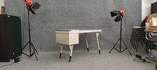 SCHREIBTISCH 50er MID CENTURY DESIGN TISCH BÜRO TABLE WRITING DESK 60er VINTAGE