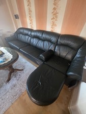 Ledersofa   Longlife,  grün