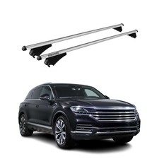 Menabo Dachträger Grundtäger für VW Touareg mk3 2018-2025 75kg Alu Silber 2 tlg