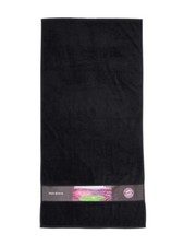 FC Bayern München Duschtuch - Allianz Arena - schwarz mit Bordüre 70 x 140 cm