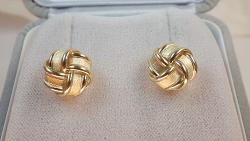Schöne knoten ohrstecker 585 - schöne,