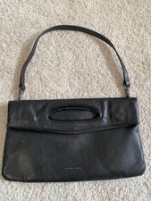 Claudio Ferrici kleine schwarze Tasche aus Leder