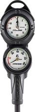 Cressi PD2 Konsole Druck- & Tiefenmesser 350bar/70m mit Schlauch weiß - Neu