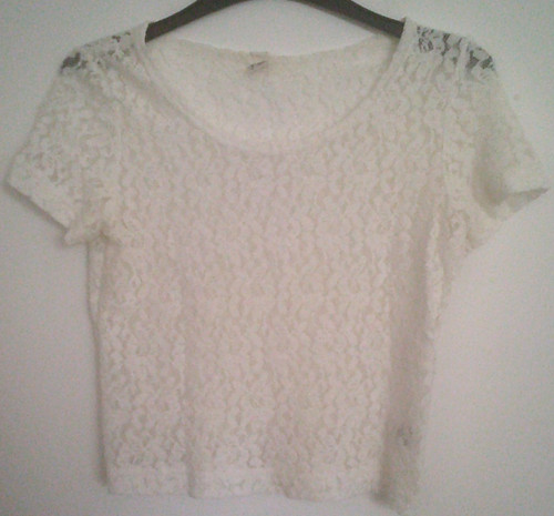 Weißes spitzenshirt kurzar - spitzenshirt,