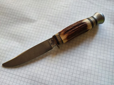 Messer Jagdmesser Horngriff Solingen HUBERTUS Vintage Germany TOP