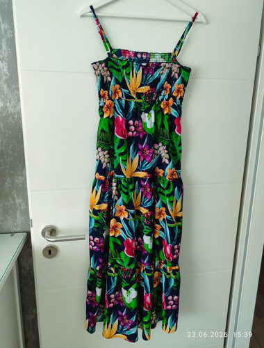 Damen midi trägerkleid - damen, s/m