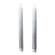 2x LED Stabkerzen Dinnerkerzen Tafelkerzen mit Auspustefunktion bewegte Flamme