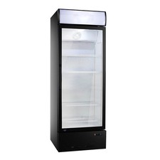 Vaiotec Getränkekühlschrank Easyline 290L mit Leuchtaufsatz Schwarz Ausstellungs
