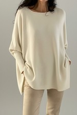 Pullover Shirt Ecru Wollweiss