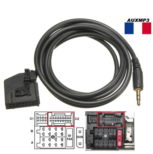 Hilfskabel adapter aux mp3 - adapter,