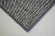 Sisal Teppich umkettelt grau