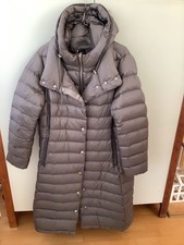 Eleganter MADELEINE Steppmantel grau mit Kapuze und Doppelreißverschluss, Gr.42