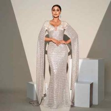 Kleid Elegant Lang Strass