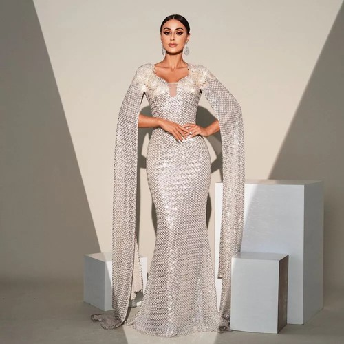 Kleid elegant lang - lang, strass