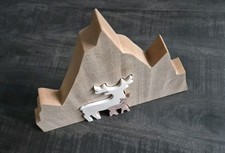 Holzdeko Berg mit Elchmotiv – Boltzé Gruppe, ca. 25 cm