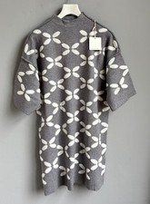 Damen Kleid Strickkleid Floral