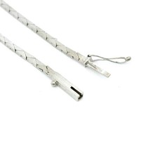 Weißgoldcollier mit Brillanten und Saphiren, Goldkette, Weißgold 585 14 KT