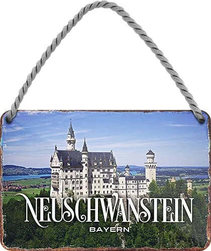 Blechschild neuschwanstein - blechschild, ”neuschwanstein